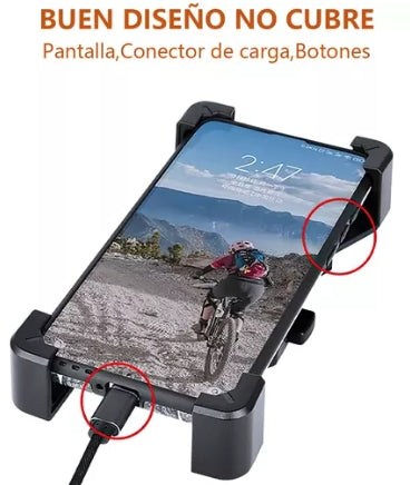 Soporte Para Celular Moto/bicicleta Punkzz X1 Dh060113 Base Porta Teléfono Color Negro